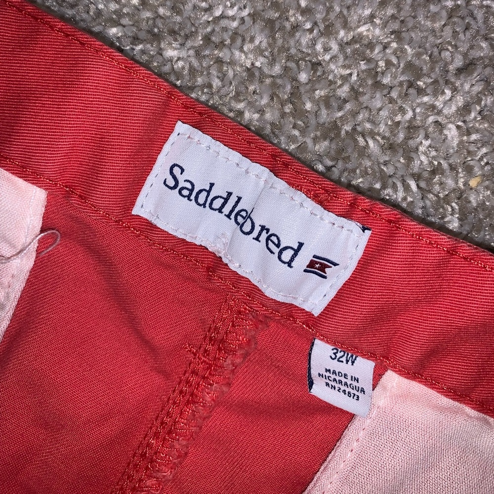 Saddlebred Red Cargo shorts size waist 32 - Picture 6 of 8